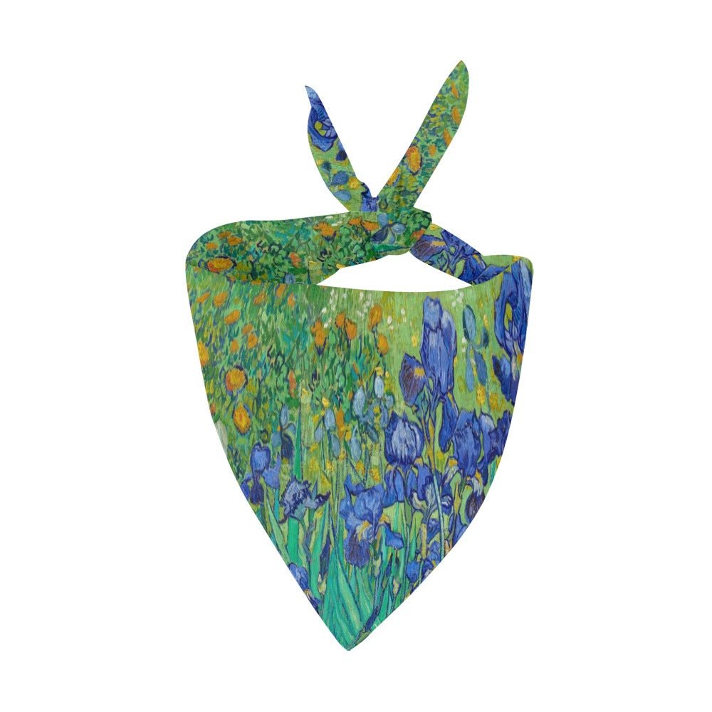 Pet Apparel Van Gogh Irises Double-Sided Bandana for Comfort main product image for dogs and cats