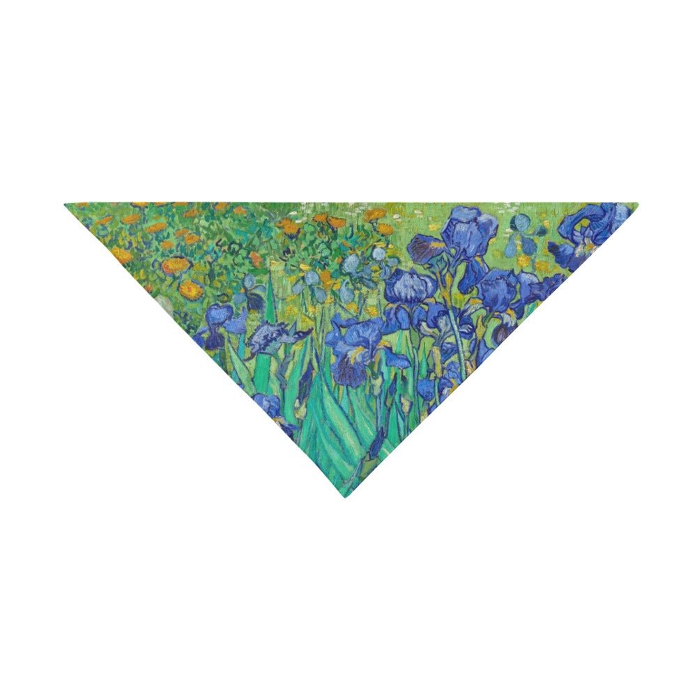 Pet Apparel Van Gogh Irises Double-Sided Bandana for Comfort main product image for dogs and cats