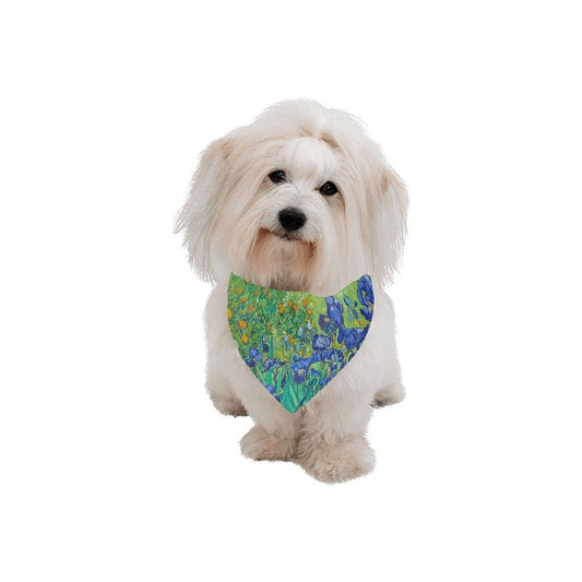 Pet Apparel Van Gogh Irises Double-Sided Bandana for Comfort main product image for dogs and cats