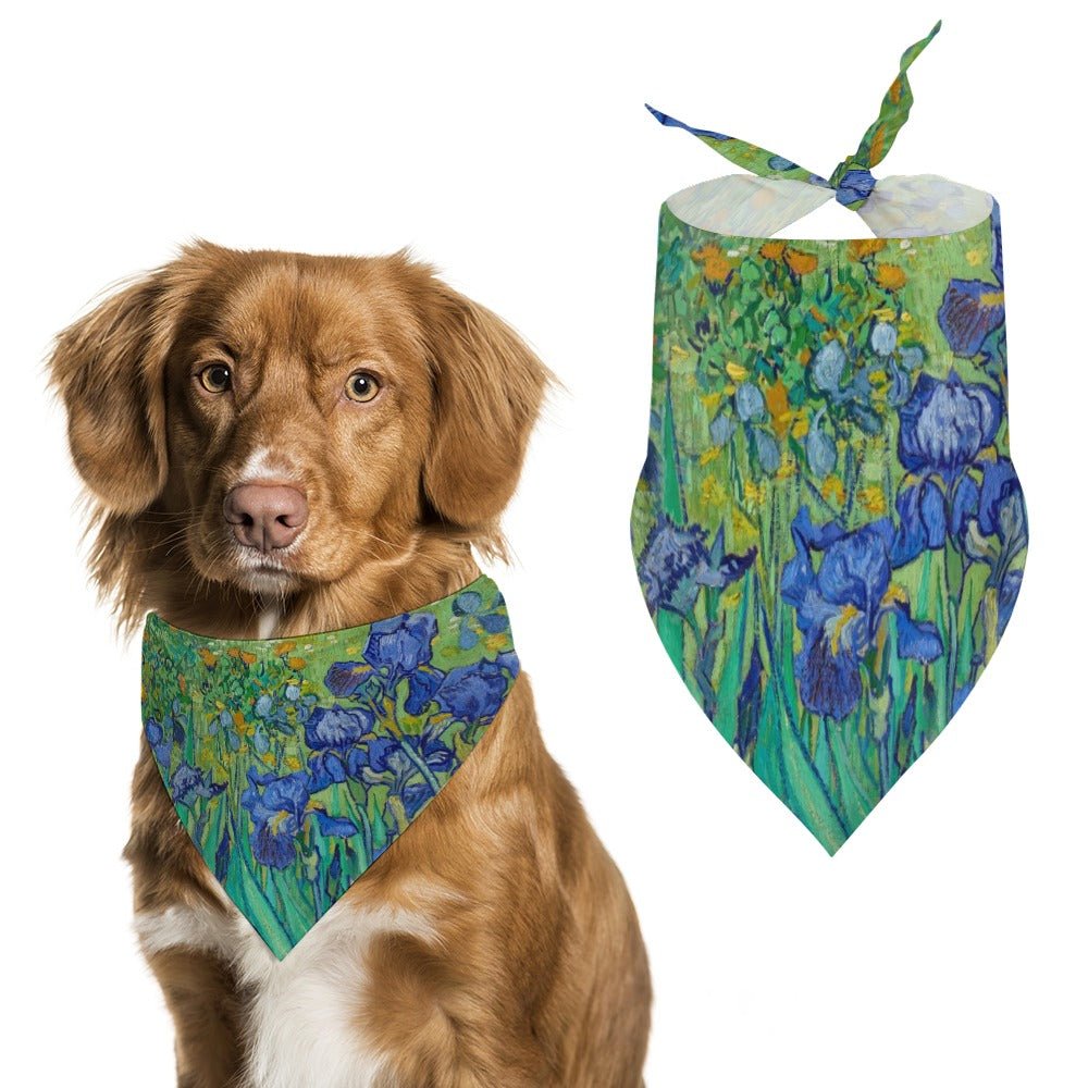 Pet Supply Van Gogh Irises Scarf for Daily Use for Comfort main product image for dogs and cats