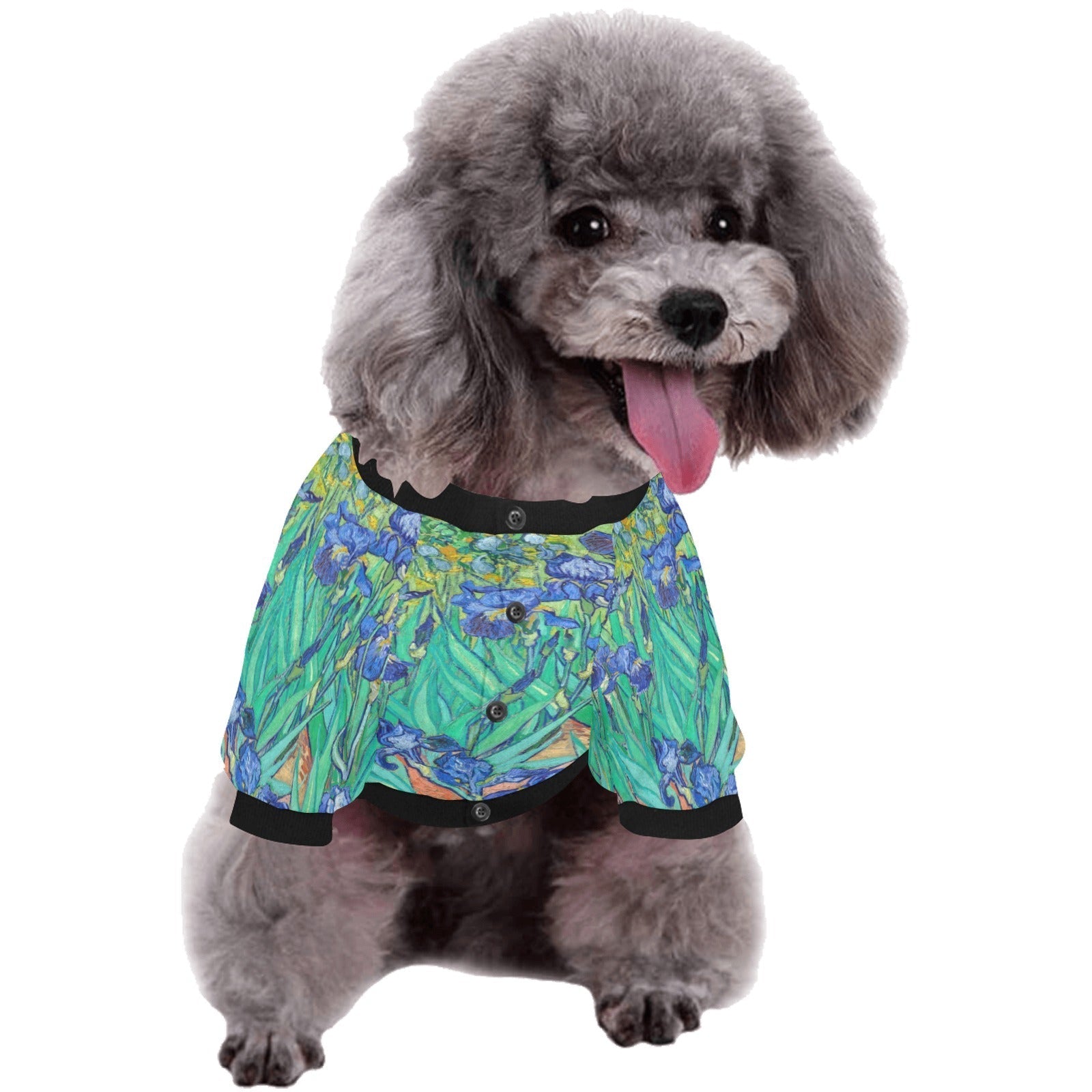 Pet Apparel Van Gogh Irises Round Neck Shirt for Daily Use main product image for dogs and cats