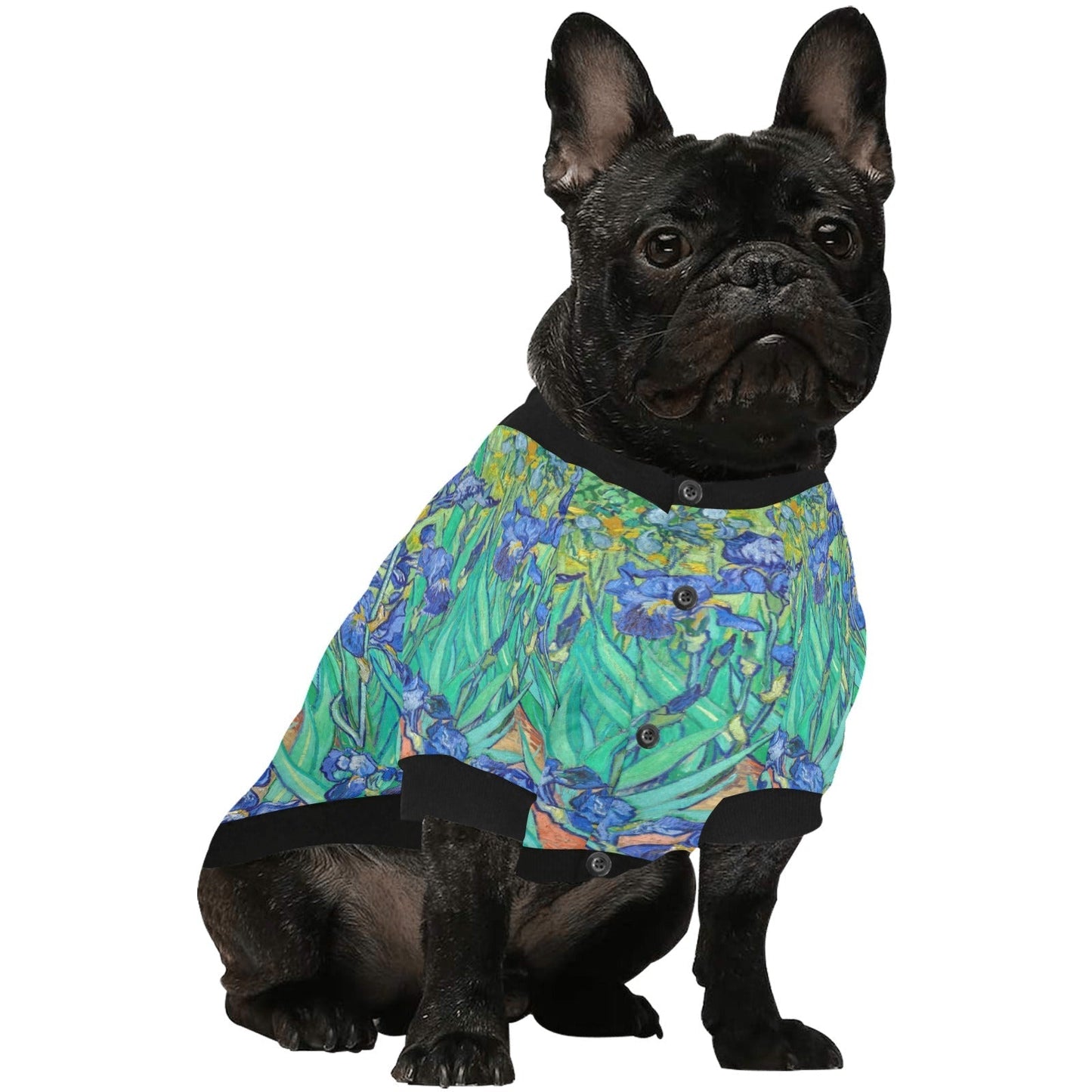 Pet Apparel Van Gogh Irises Round Neck Shirt for Daily Use main product image for dogs and cats