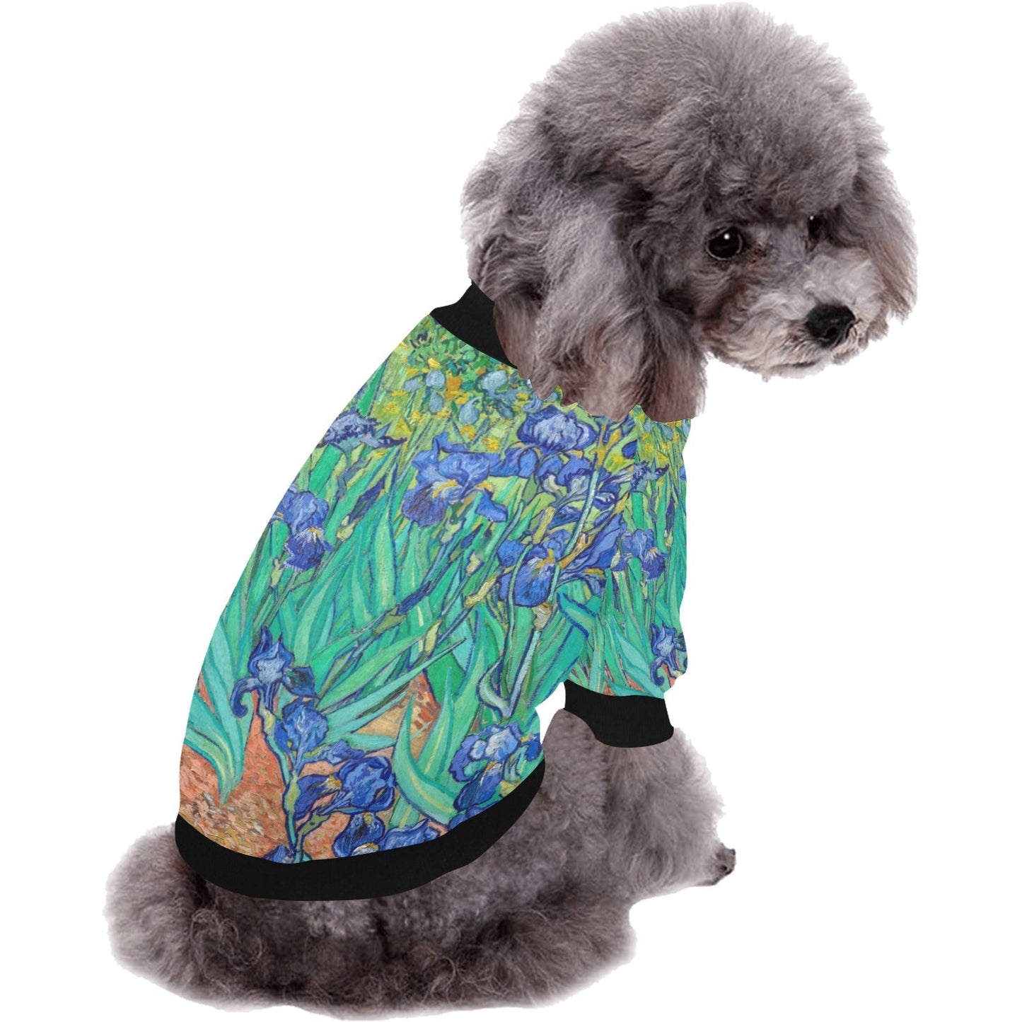 Pet Apparel Van Gogh Irises Round Neck Shirt for Daily Use main product image for dogs and cats