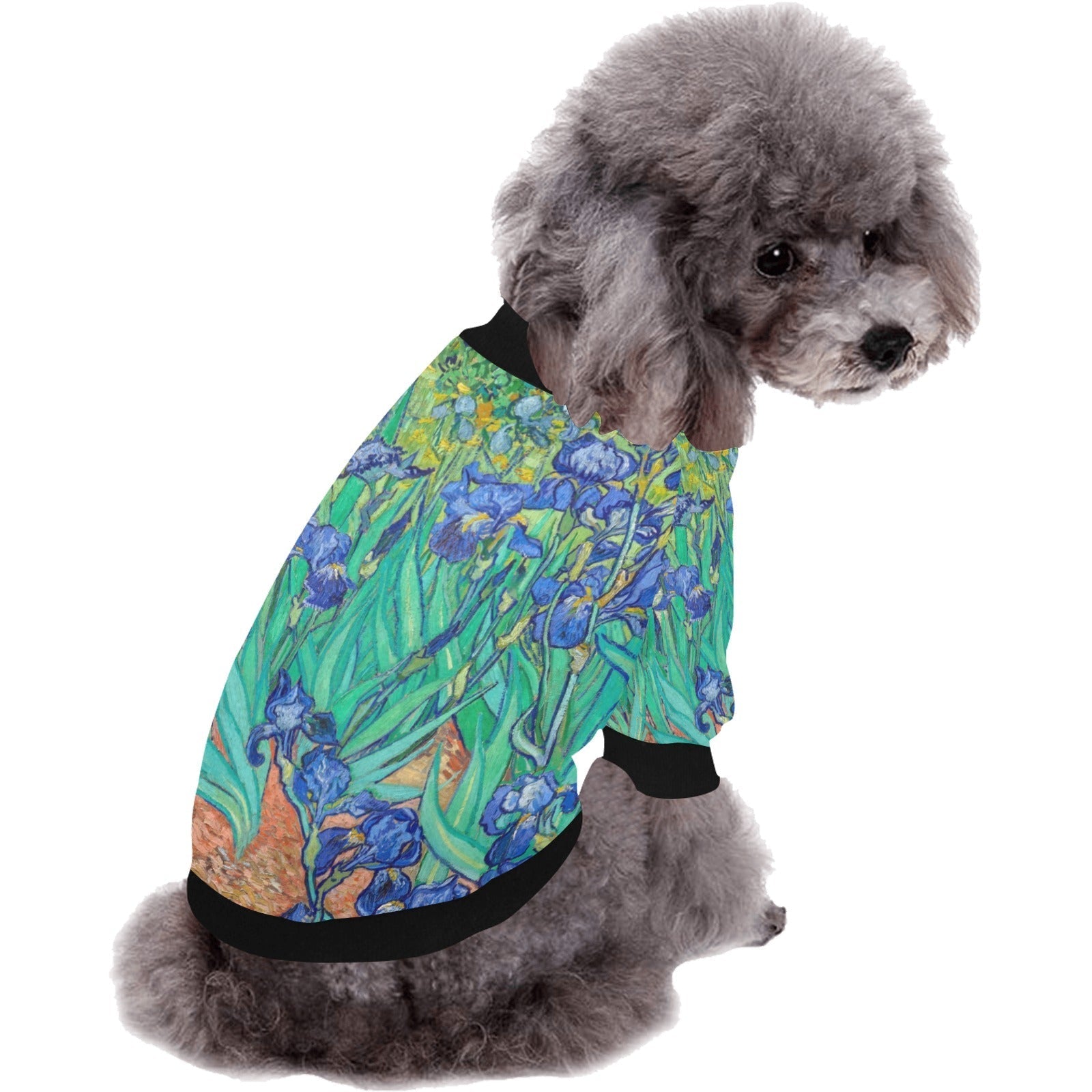 Pet Apparel Van Gogh Irises Round Neck Shirt for Daily Use main product image for dogs and cats