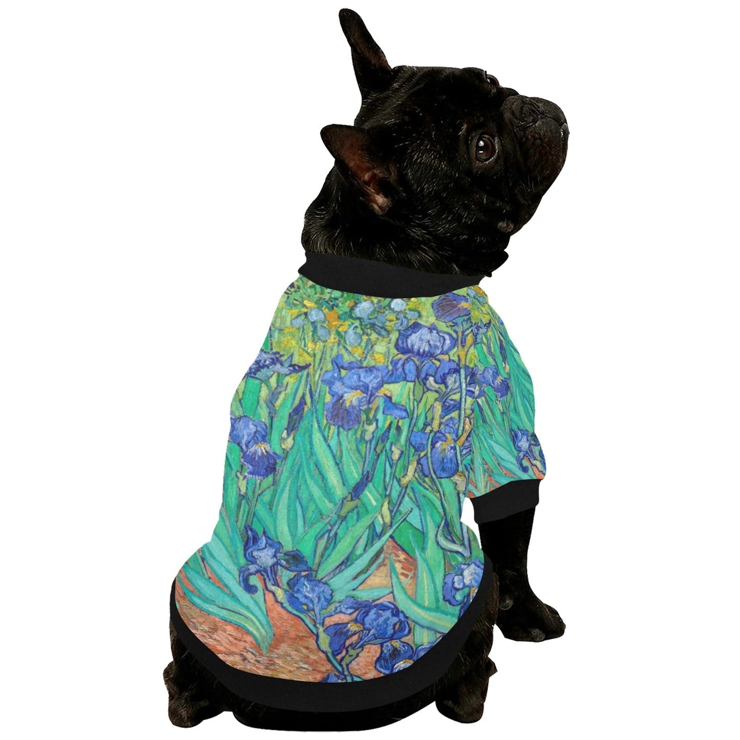 Pet Apparel Van Gogh Irises Round Neck Shirt for Daily Use main product image for dogs and cats
