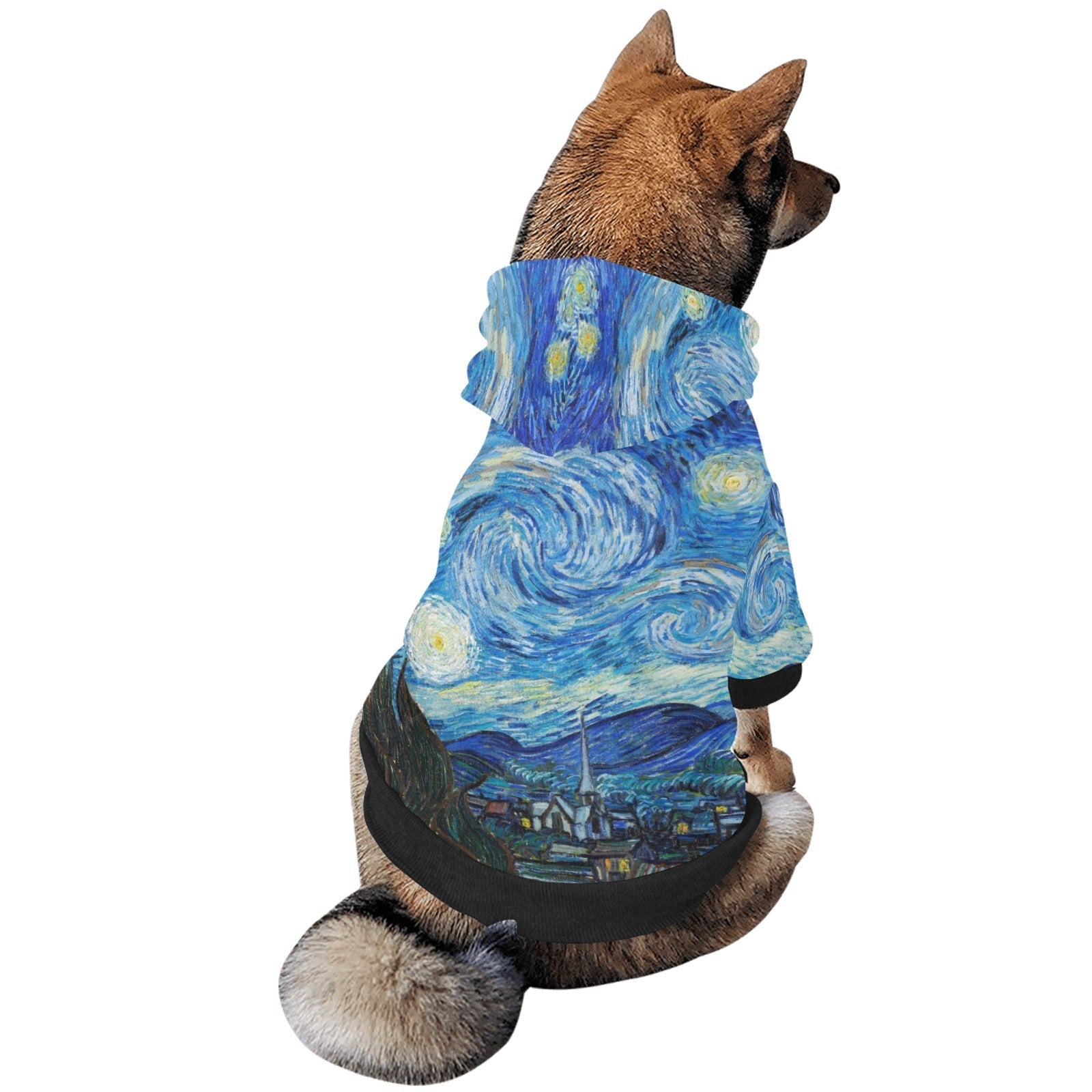 Pet Apparel Van Gogh Starry Night Button Hoodie for Comfort main product image for dogs and cats