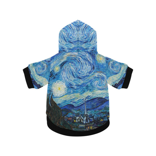 Pet Apparel Van Gogh Starry Night Button Hoodie for Comfort main product image for dogs and cats