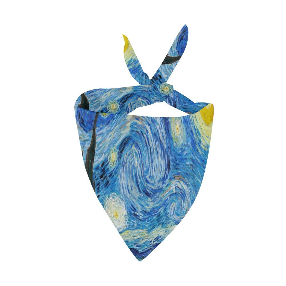Pet Apparel Van Gogh Starry Night Double-Sided Bandana main product image for dogs and cats