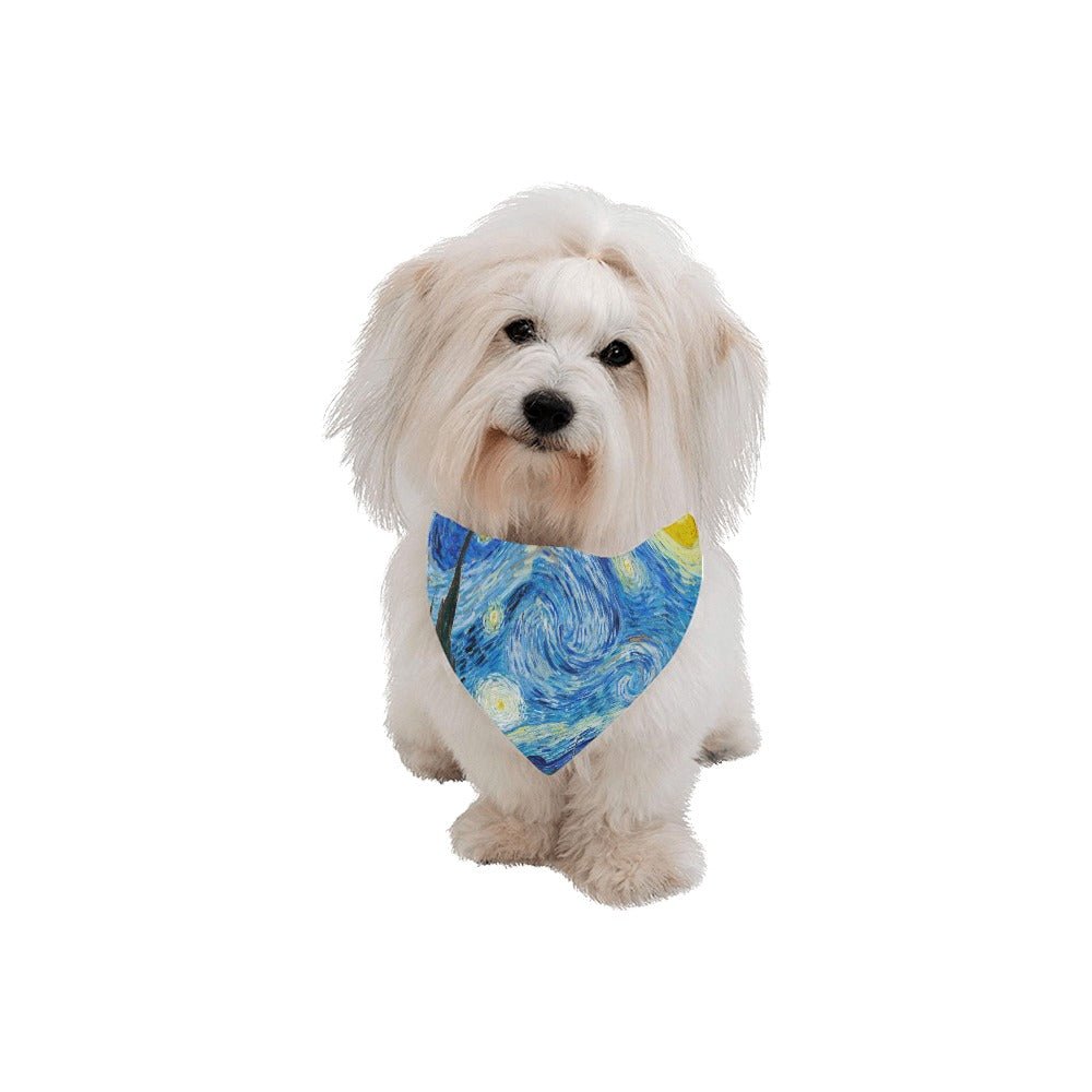 Pet Apparel Van Gogh Starry Night Double-Sided Bandana main product image for dogs and cats