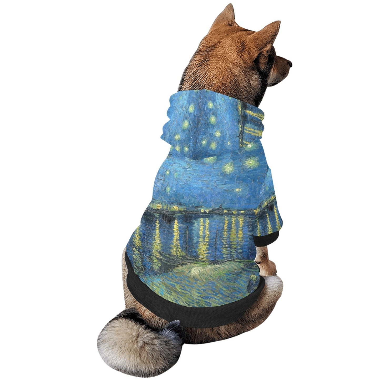 Pet Apparel Van Gogh Starry Night Over The Rhone Button main product image for dogs and cats