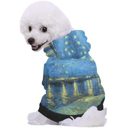 Pet Apparel Van Gogh Starry Night Over The Rhone Button main product image for dogs and cats
