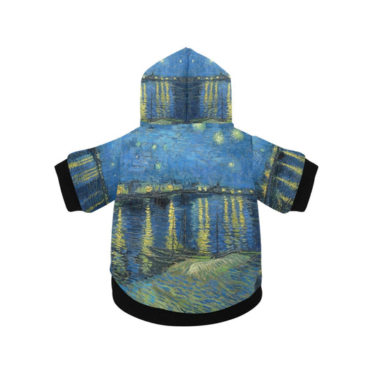 Pet Apparel Van Gogh Starry Night Over The Rhone Button main product image for dogs and cats