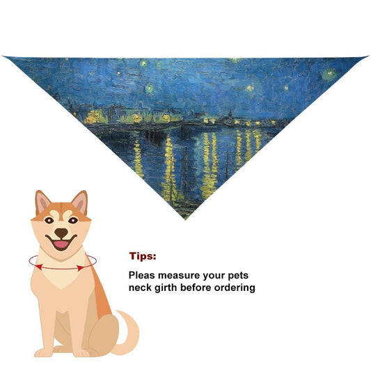 Pet Supply Van Gogh Starry Night Over The Rhone Scarf t main product image for dogs and cats