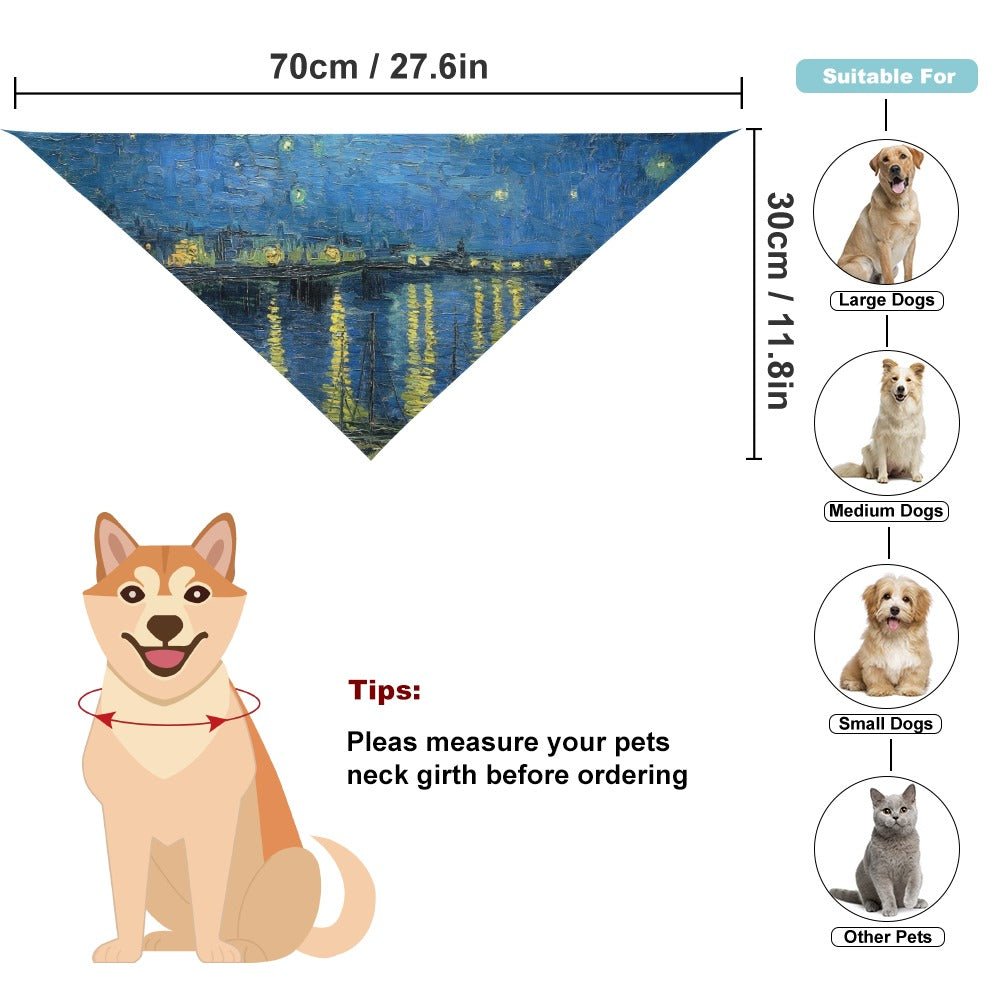 Pet Supply Van Gogh Starry Night Over The Rhone Scarf t main product image for dogs and cats