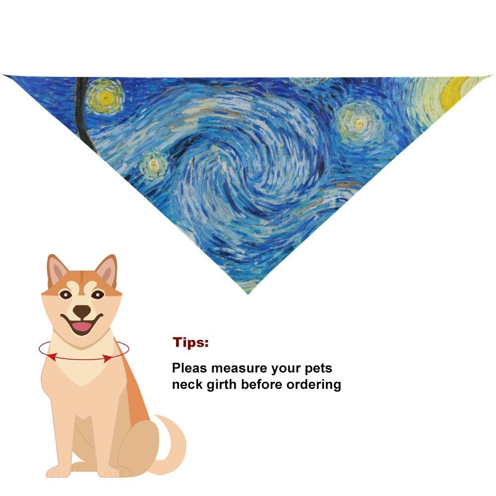 Pet Supply Van Gogh Starry Night Scarf for Daily Use main product image for dogs and cats