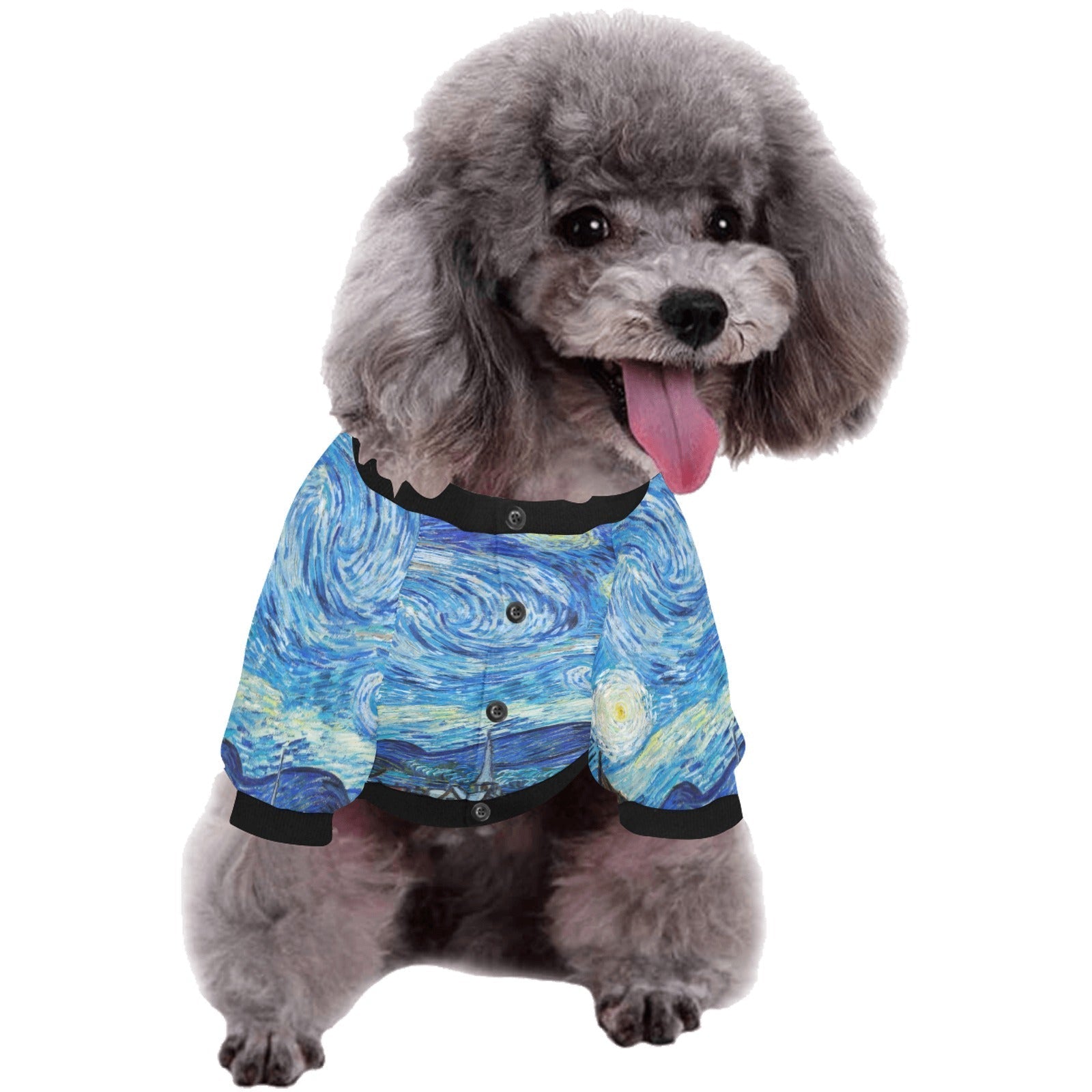 Pet Apparel Van Gogh Starry Night Round Neck Shirt l main product image for dogs and cats