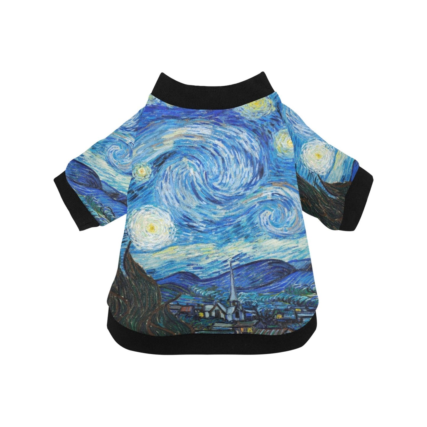 Pet Apparel Van Gogh Starry Night Round Neck Shirt l main product image for dogs and cats