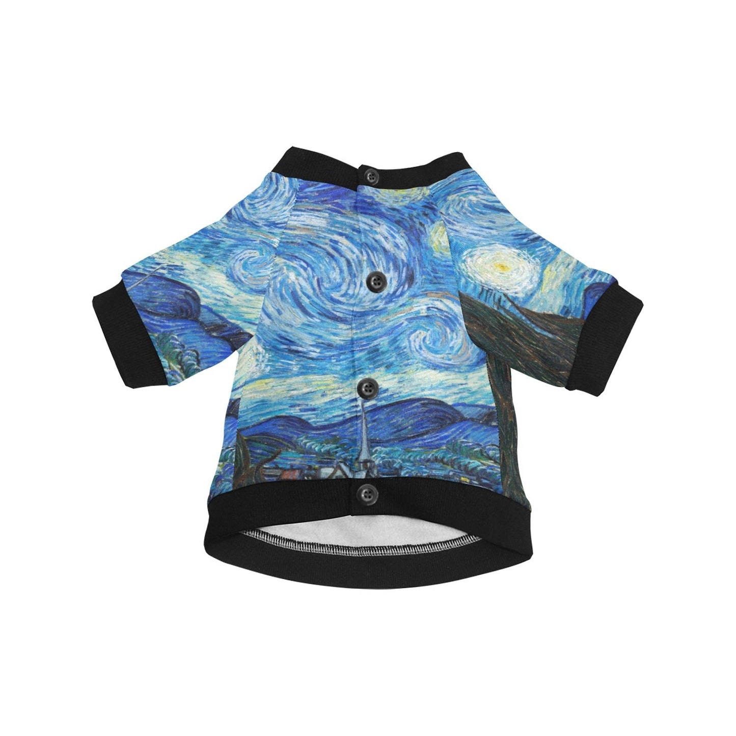 Pet Apparel Van Gogh Starry Night Round Neck Shirt l main product image for dogs and cats