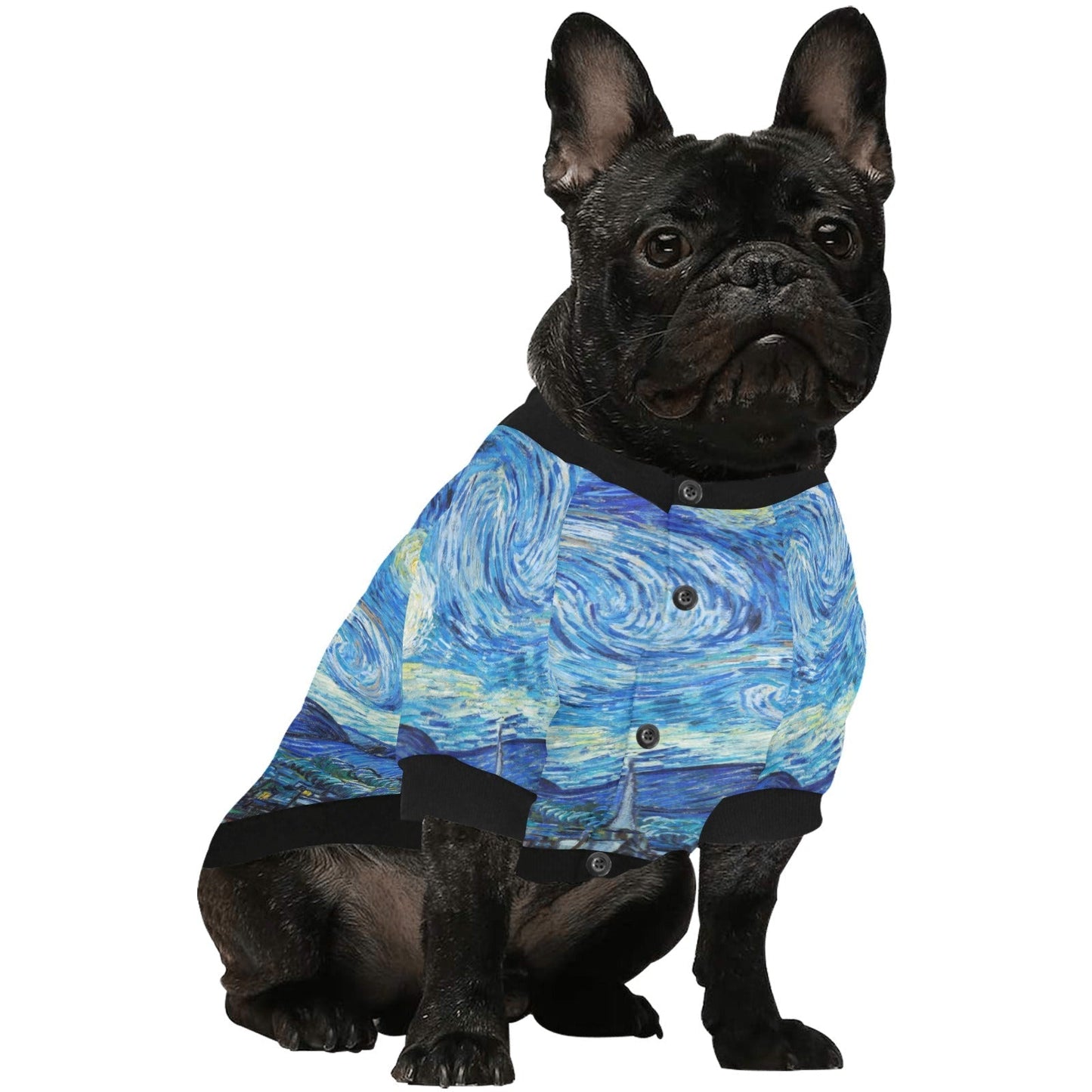 Pet Apparel Van Gogh Starry Night Round Neck Shirt l main product image for dogs and cats
