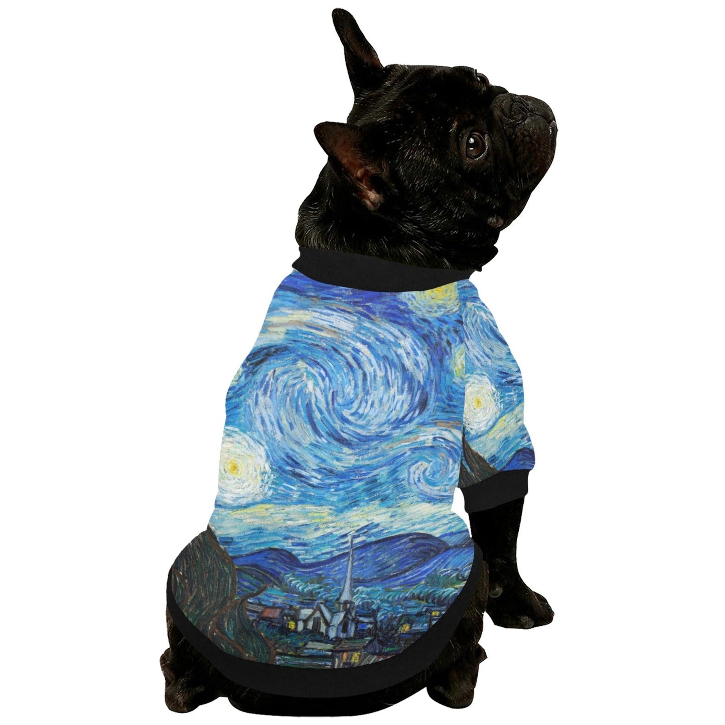 Pet Apparel Van Gogh Starry Night Round Neck Shirt l main product image for dogs and cats
