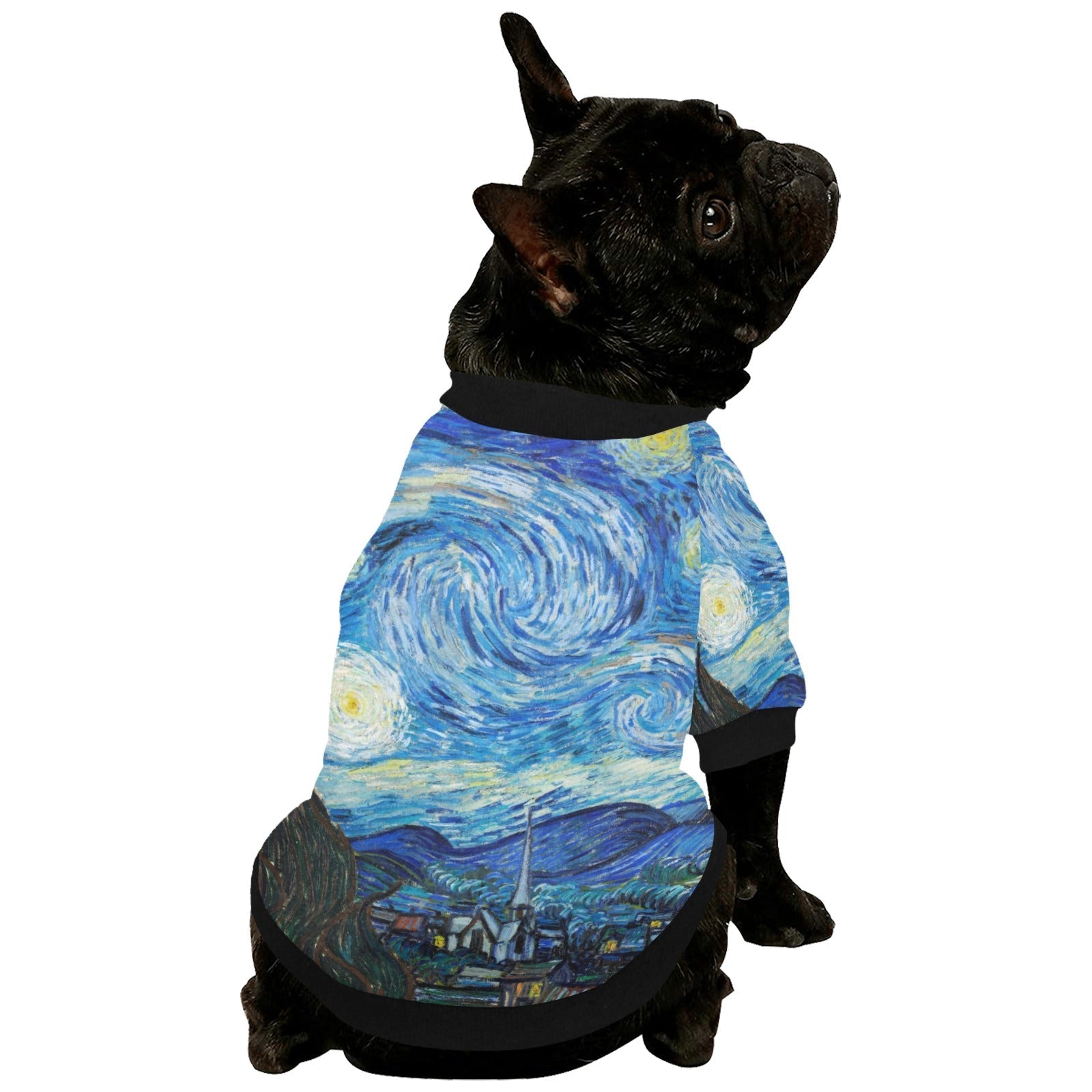 Pet Apparel Van Gogh Starry Night Round Neck Shirt l main product image for dogs and cats