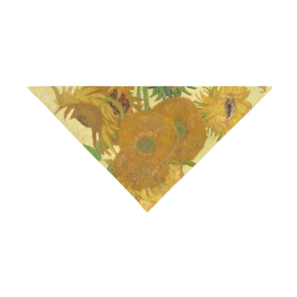 Pet Apparel Van Gogh Sunflowers Double-Sided Bandana main product image for dogs and cats