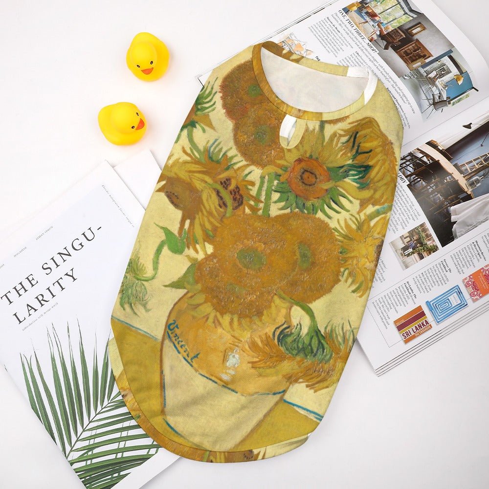 Pet Supply Van Gogh Sunflowers Vest for Daily Use l main product image for dogs and cats