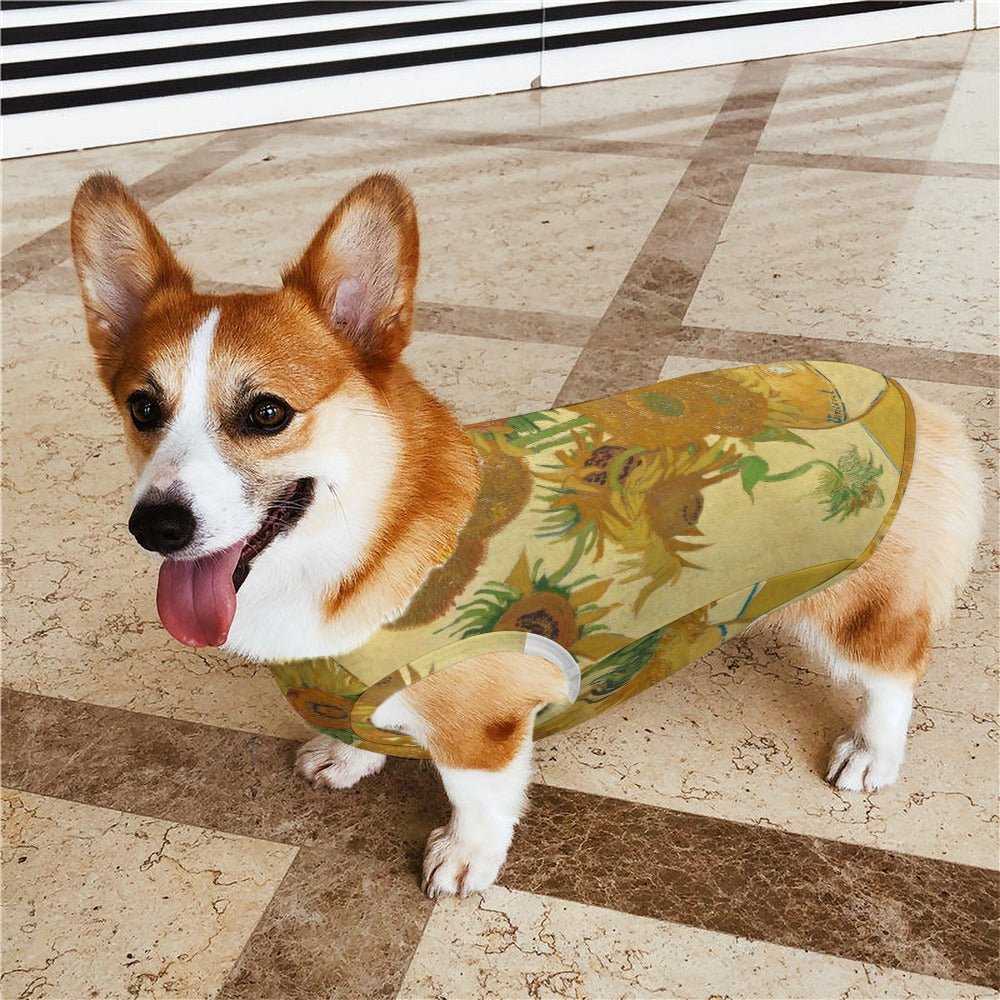 Pet Supply Van Gogh Sunflowers Vest for Daily Use l main product image for dogs and cats
