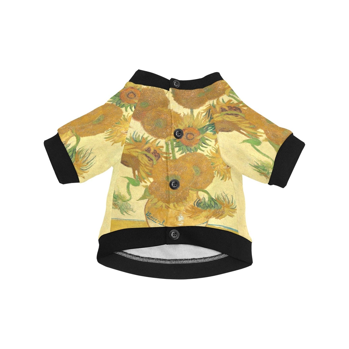 Pet Apparel Van Gogh Sunflowers Round Neck Shirt for Comfort main product image for dogs and cats