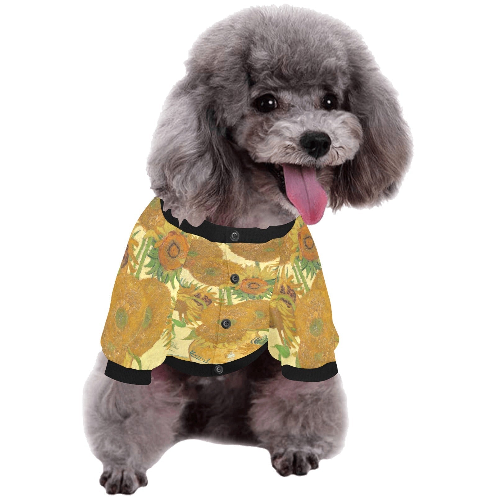 Pet Apparel Van Gogh Sunflowers Round Neck Shirt for Comfort main product image for dogs and cats