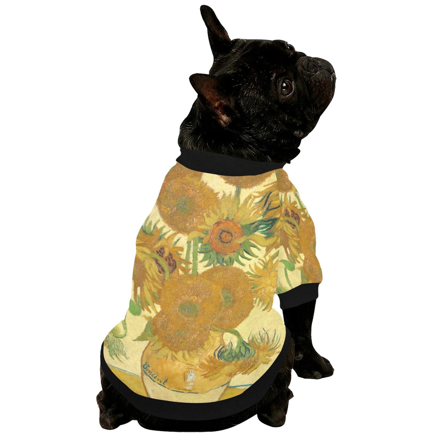 Pet Apparel Van Gogh Sunflowers Round Neck Shirt for Comfort main product image for dogs and cats