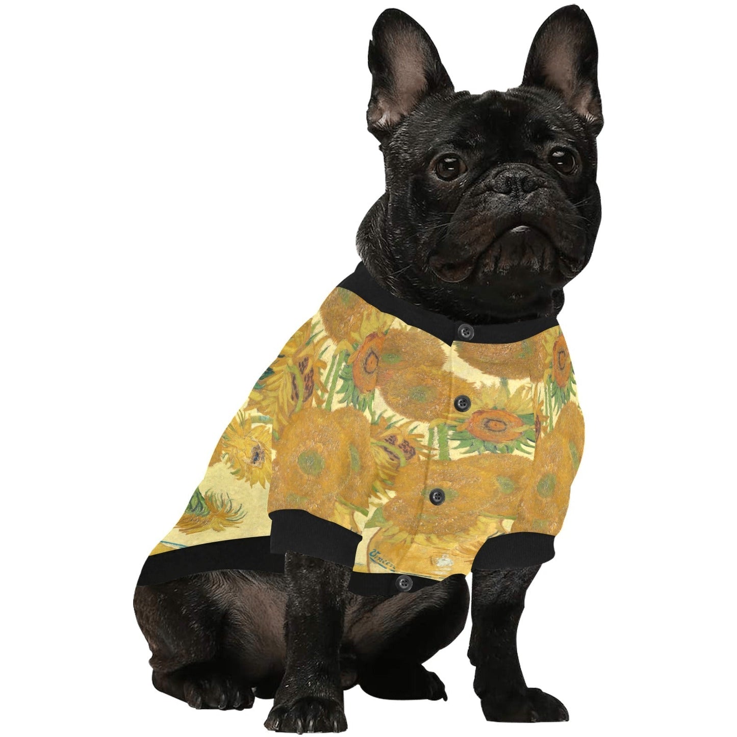 Pet Apparel Van Gogh Sunflowers Round Neck Shirt for Comfort main product image for dogs and cats