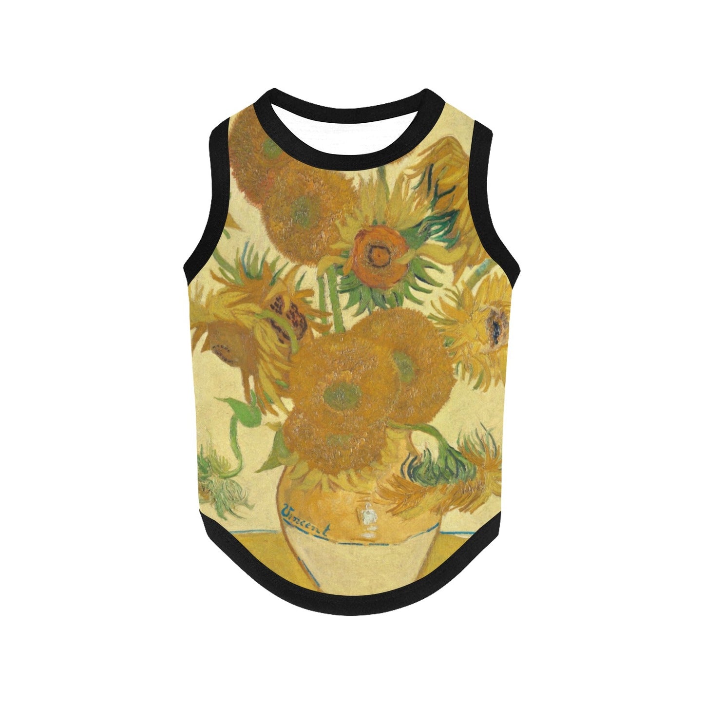 Pet Supply Van Gogh Sunflowers Tank Top for Daily Use t main product image for dogs and cats