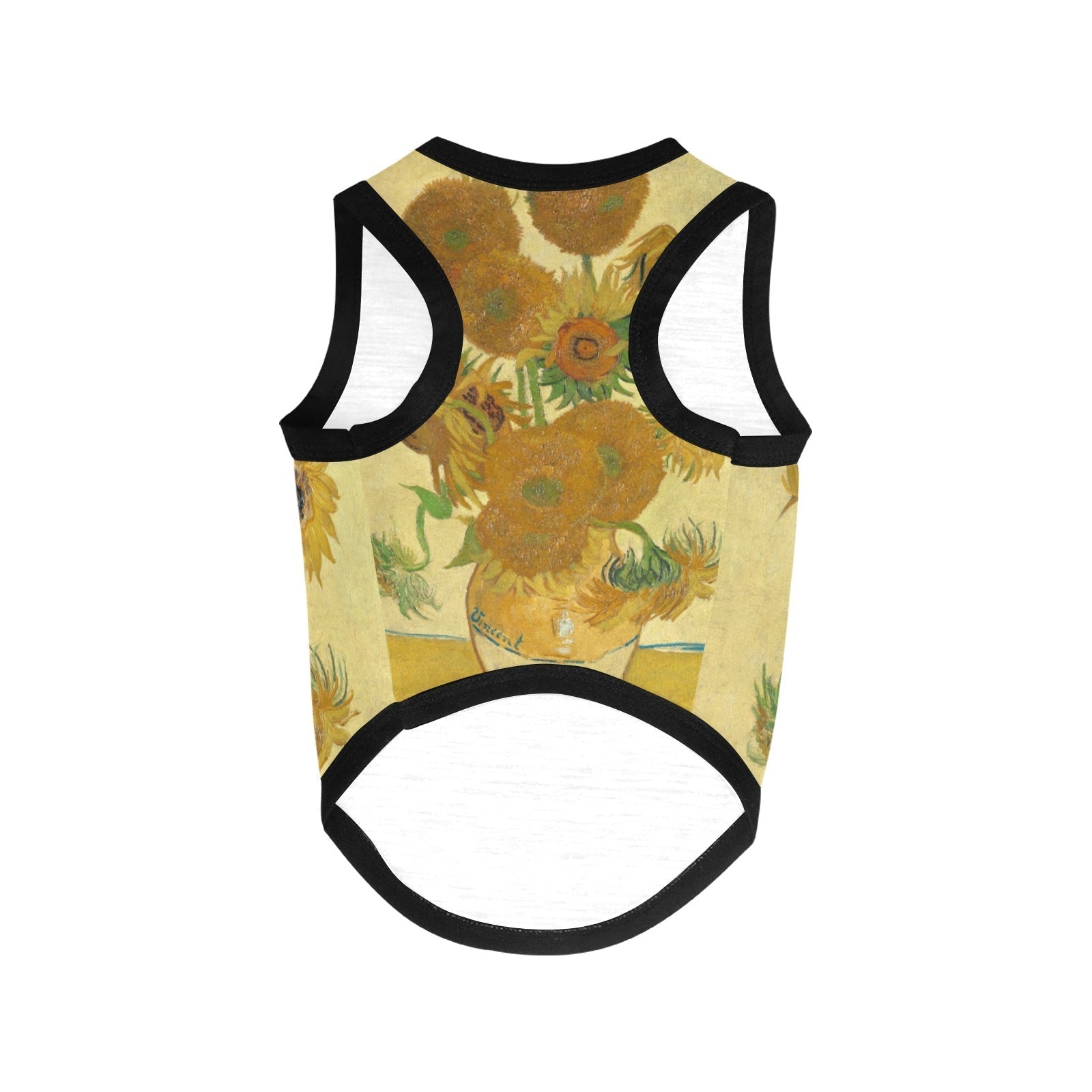 Pet Supply Van Gogh Sunflowers Tank Top for Daily Use t main product image for dogs and cats