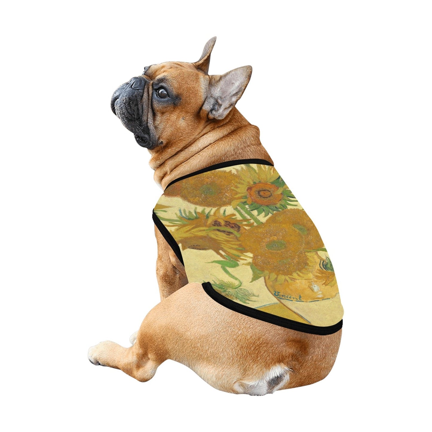 Pet Supply Van Gogh Sunflowers Tank Top for Daily Use t main product image for dogs and cats