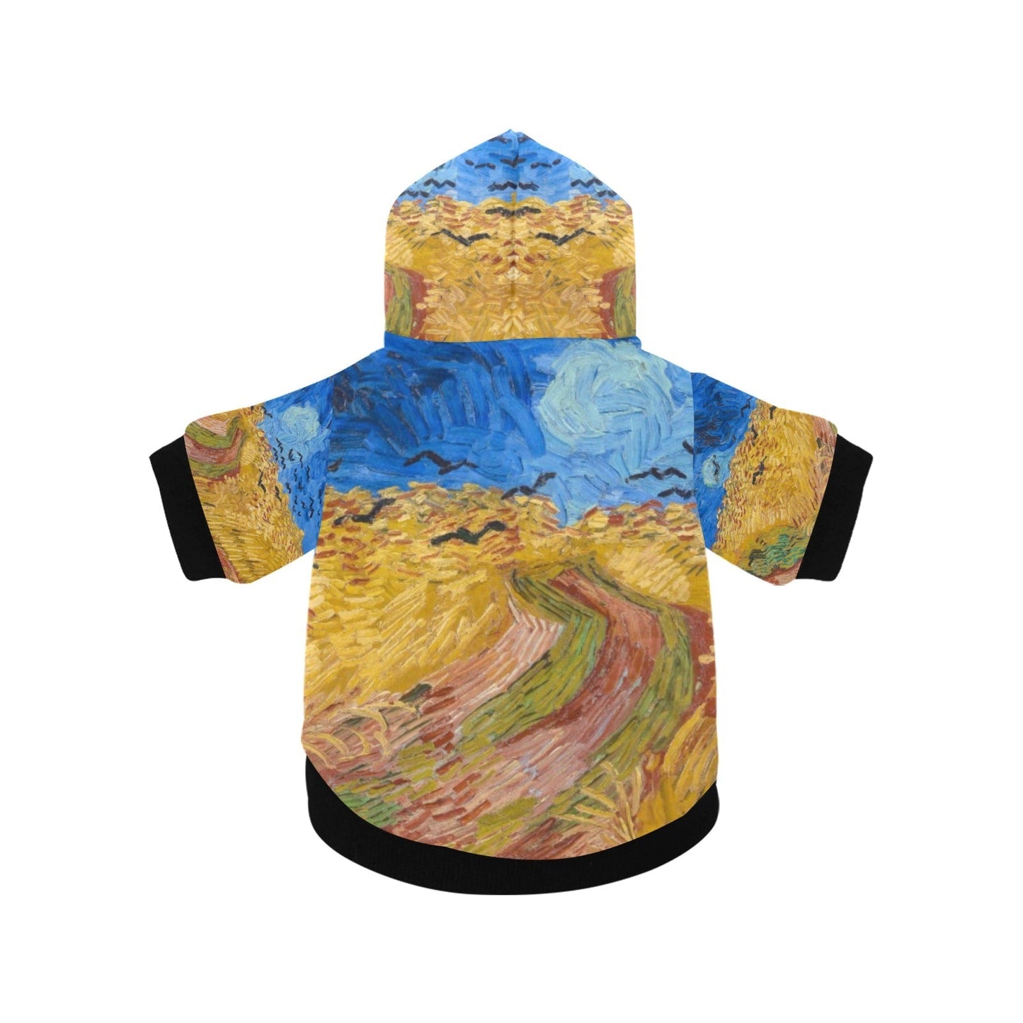 Pet Apparel Van Gogh Wheatfield with Crows Button Hoodie main product image for dogs and cats
