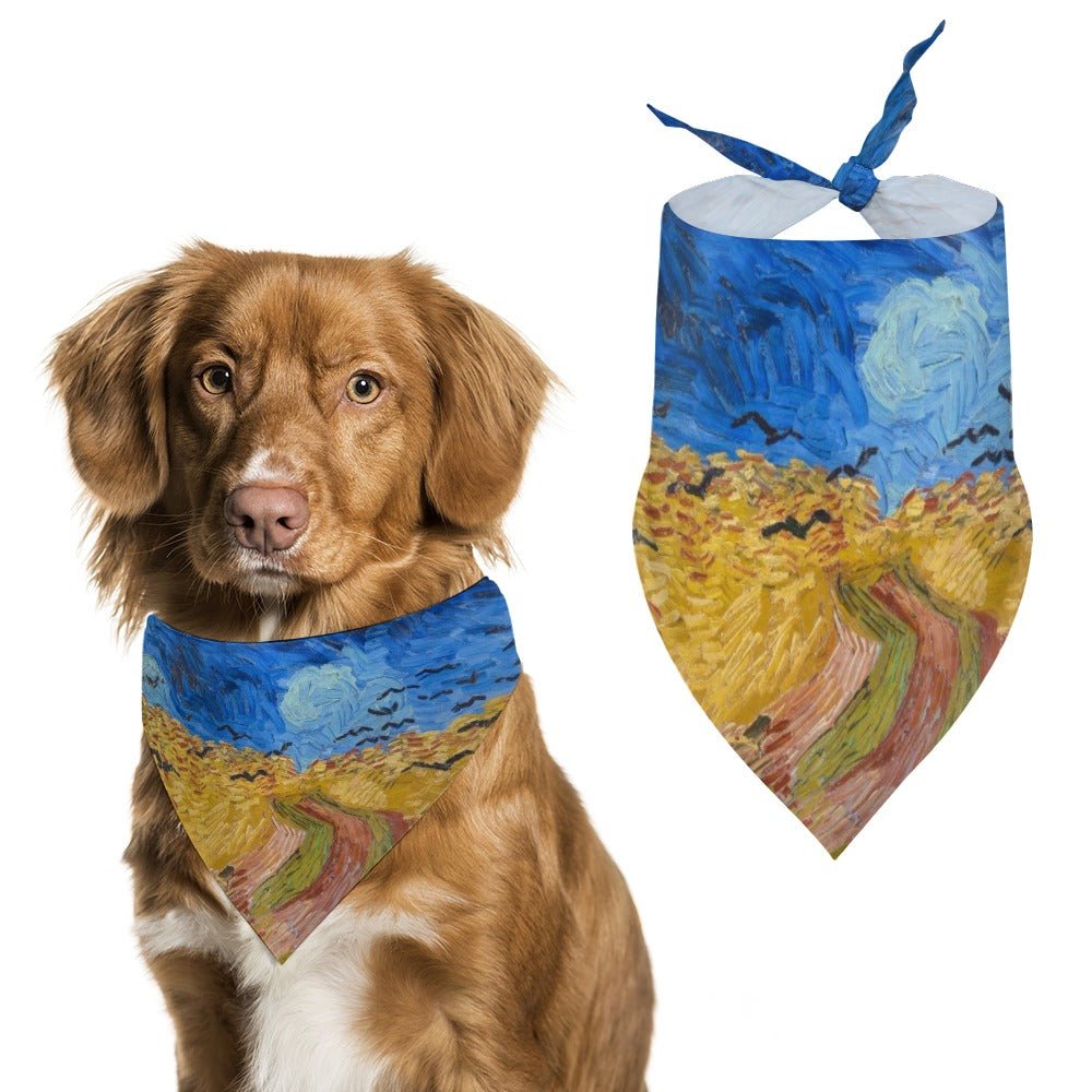 Pet Supply Van Gogh Wheatfield with Crows Scarf for Comfort main product image for dogs and cats