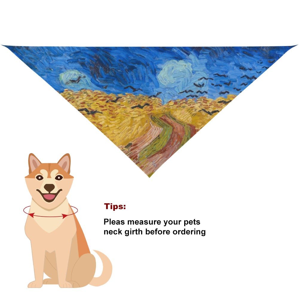Pet Supply Van Gogh Wheatfield with Crows Scarf for Comfort main product image for dogs and cats