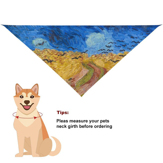 Pet Supply Van Gogh Wheatfield with Crows Scarf for Comfort main product image for dogs and cats