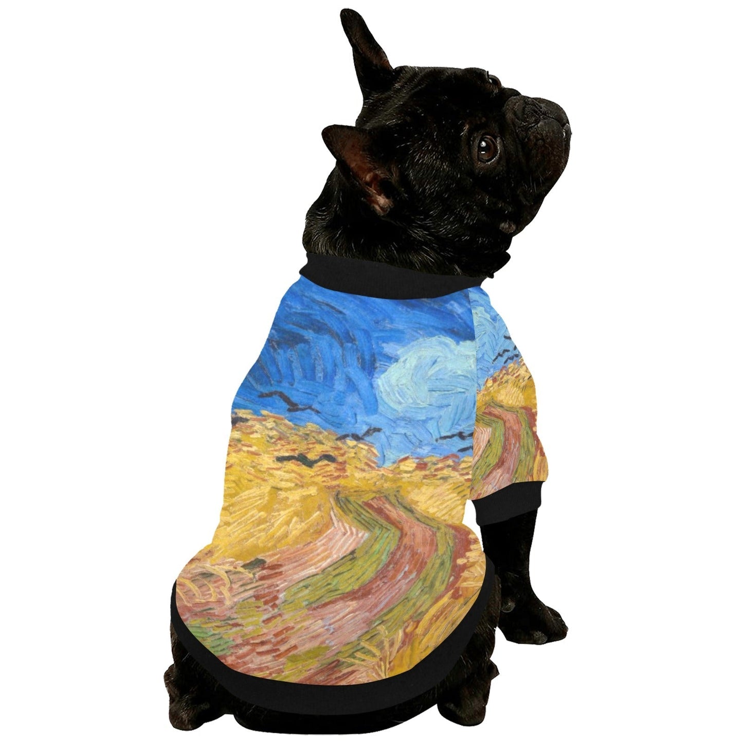 Pet Apparel Van Gogh Wheatfield with Crows Round Neck Shirt main product image for dogs and cats