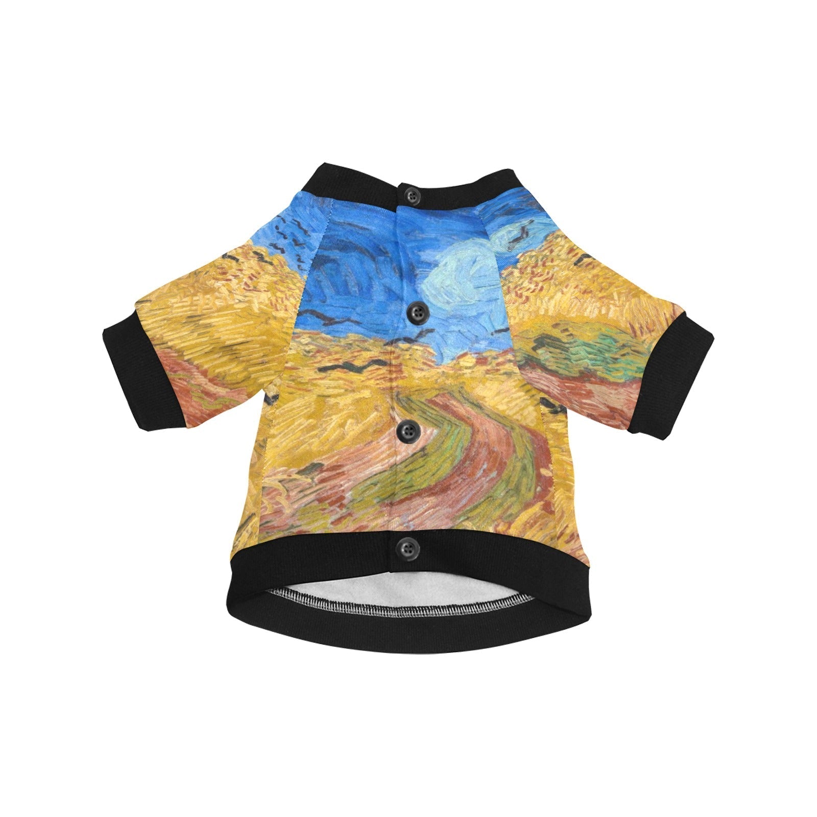 Pet Apparel Van Gogh Wheatfield with Crows Round Neck Shirt main product image for dogs and cats
