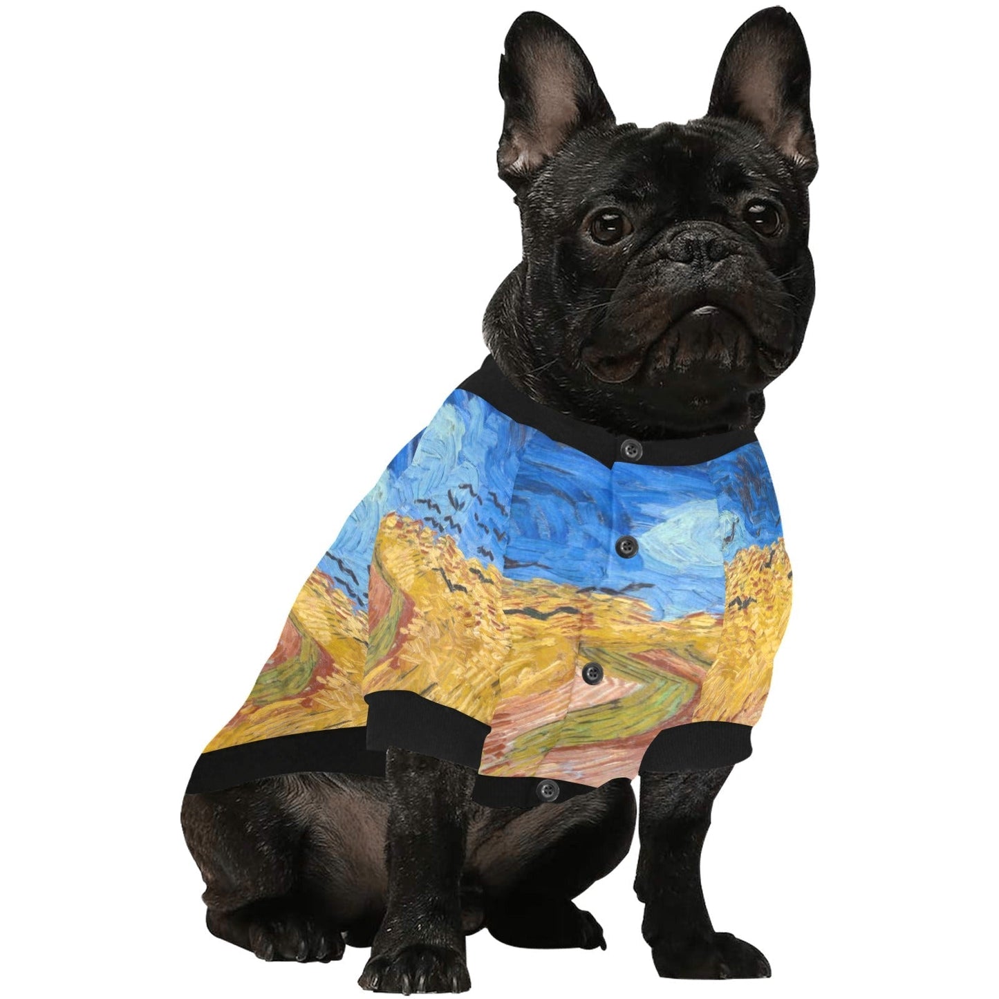 Pet Apparel Van Gogh Wheatfield with Crows Round Neck Shirt main product image for dogs and cats