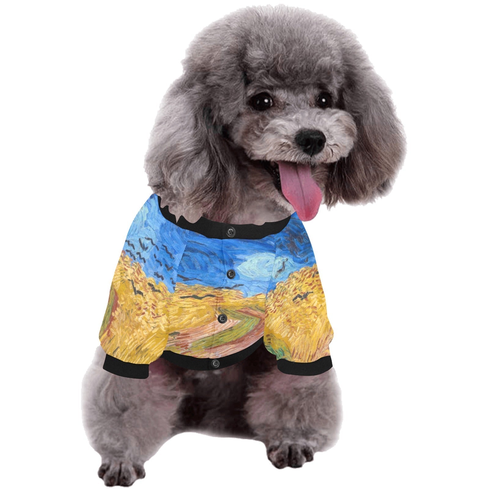 Pet Apparel Van Gogh Wheatfield with Crows Round Neck Shirt main product image for dogs and cats