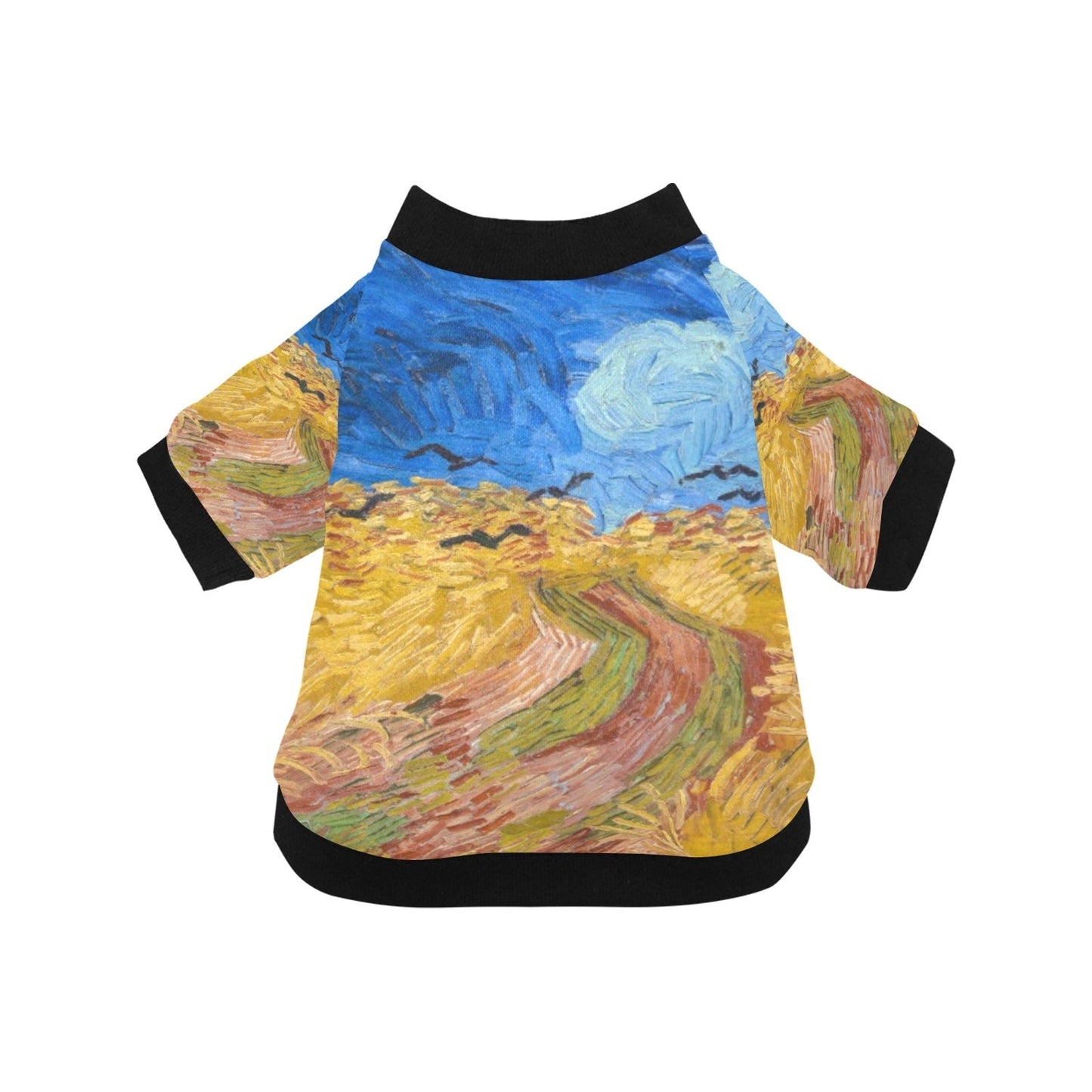 Pet Apparel Van Gogh Wheatfield with Crows Round Neck Shirt main product image for dogs and cats