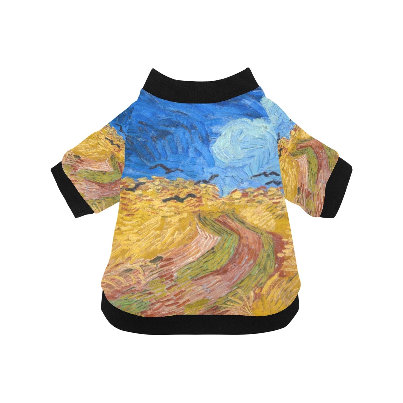 Pet Apparel Van Gogh Wheatfield with Crows Round Neck Shirt main product image for dogs and cats