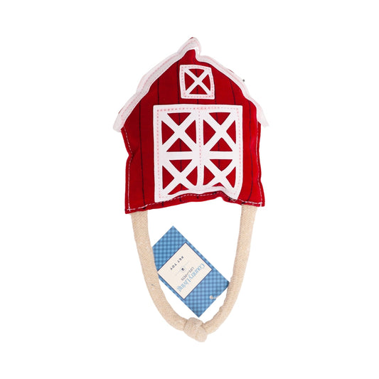 Dog Treats Country Living Faux Leather Red Barn Chew Toy - main product image for dog treats