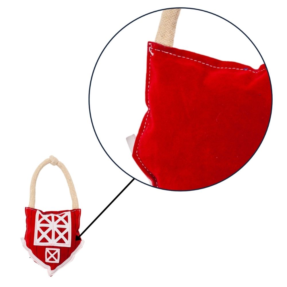 Dog Treats Country Living Faux Leather Red Barn Chew Toy - gallery product image for dog treats
