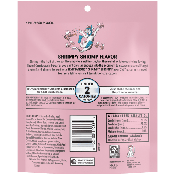 Dog Treats Temptations Shrimp Chews Daily Training Rewards - detail view