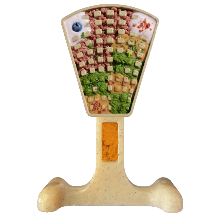 Dog Treats Waffle Tower Nylon Chew Enrichment Toy 2-in-1 for - main product image for dog treats