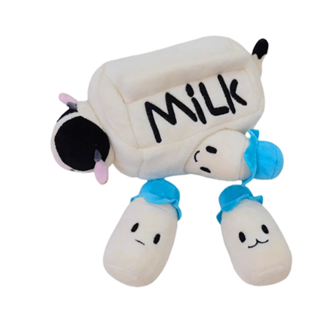Milk Plush Chew Toy for Dogs & Cats - Interactive Crinkle, Squeaker & Tug Ropes - main product image
